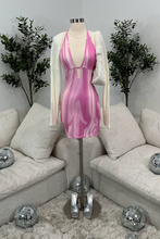 Load image into Gallery viewer, Livi Tie-Dye Halter Mini Dress (Pink Multi)