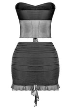 Load image into Gallery viewer, Deedee Ruffled Mesh Skirt Set (Black)