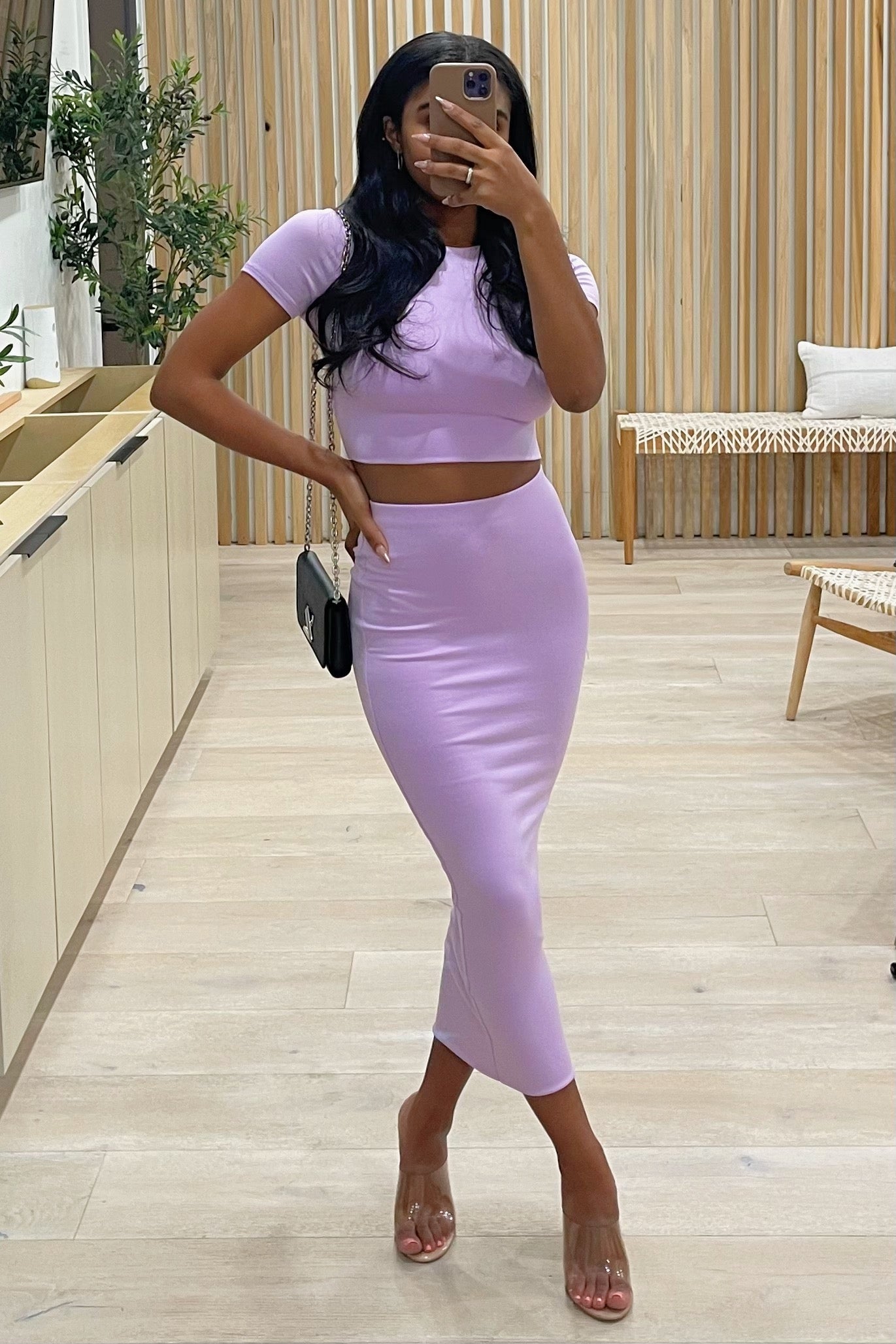 Hapi Maxi Skirt Set (Lavender Purple)