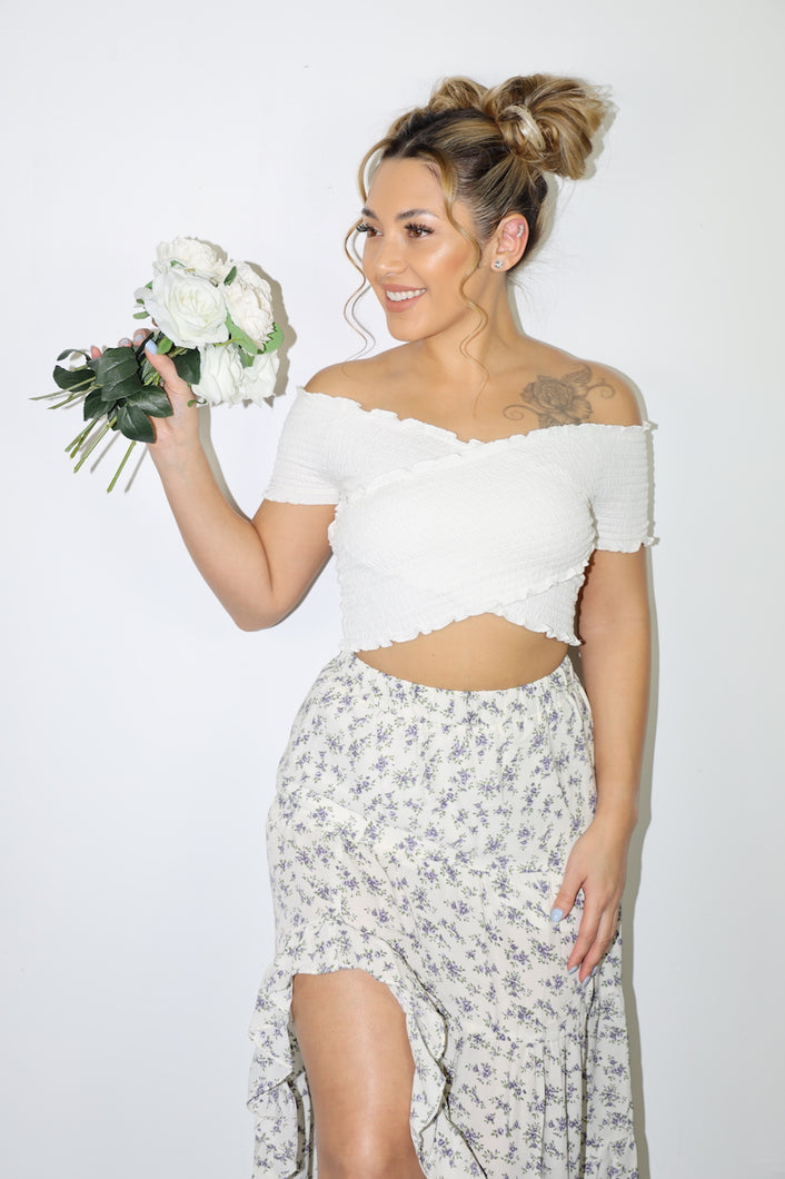 Camilla Off Shoulder Top (White)