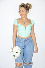 Load image into Gallery viewer, Madison Crop Top (Mint Green)