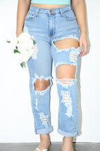 Load image into Gallery viewer, Jess Distressed Mom Jeans (Denim)