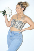 Load image into Gallery viewer, Carla Snake Tube Top (Beige)