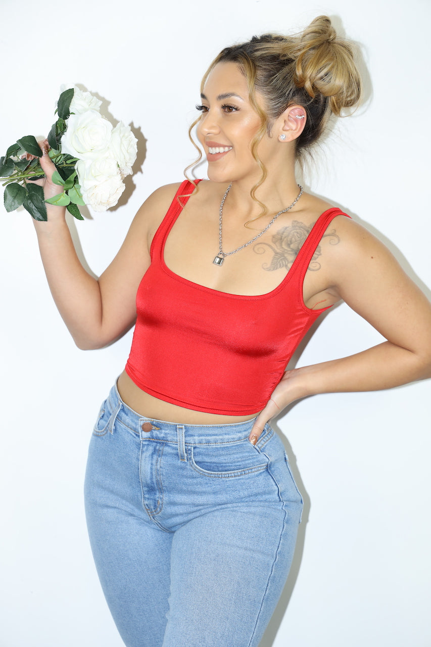 Kaylee Crop Top (Red)
