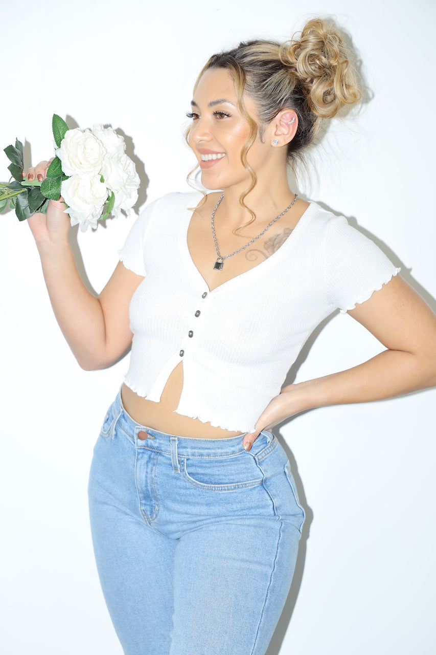 Lola Crop Top (White)