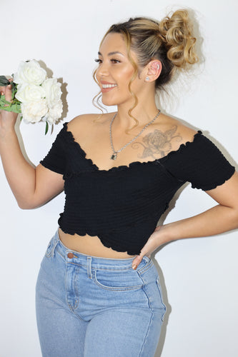 Camilla Off Shoulder Top (Black)