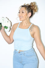 Load image into Gallery viewer, Miley Top (Sky Blue/White Stripe)