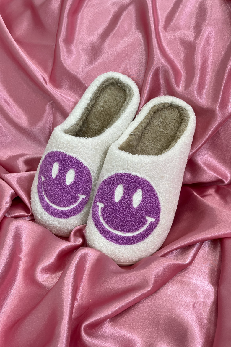 Smiley Slippers (Purple)