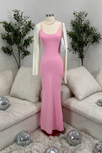 Rhea Bodycon Maxi Dress (Pink)
