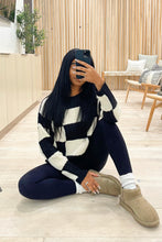Load image into Gallery viewer, Indy Checker Sweater (Black/Cream)