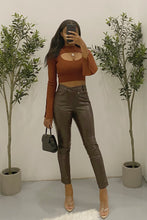 Load image into Gallery viewer, Leo Crop Top (Auburn Brown)