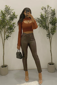 Leo Crop Top (Auburn Brown)