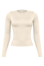 Load image into Gallery viewer, Cara Long Sleeve Round Neck Top (Beige)