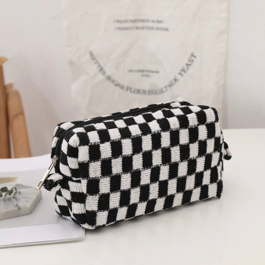 Mini Checker Cosmetic Bag