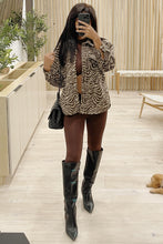 Load image into Gallery viewer, Azra Zebra Shacket (Taupe/Brown)