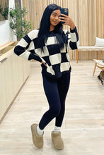 Load image into Gallery viewer, Indy Checker Sweater (Black/Cream)