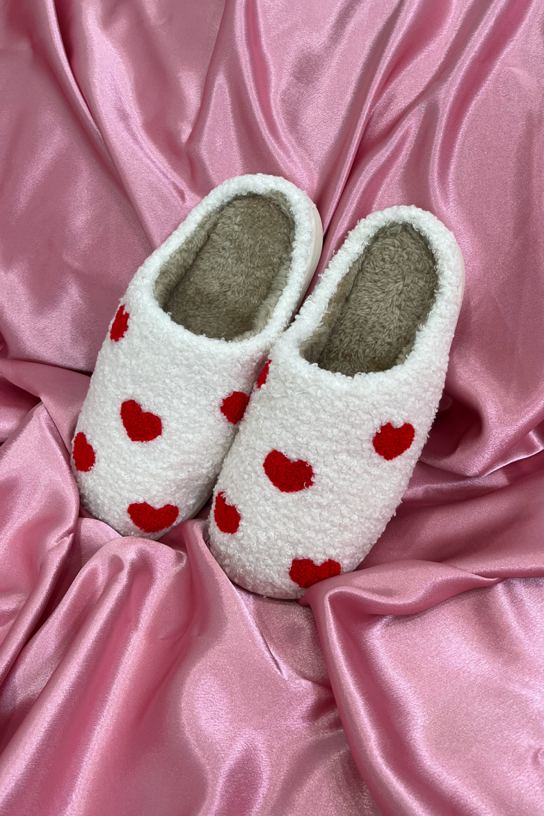 Heart Slippers (Red)