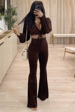 Load image into Gallery viewer, Jackie Long Sleeve Pants Set (Chocolate Brown)