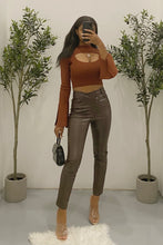 Load image into Gallery viewer, Leo Crop Top (Auburn Brown)