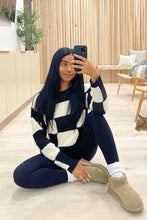 Load image into Gallery viewer, Indy Checker Sweater (Black/Cream)