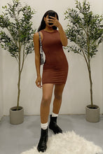 Load image into Gallery viewer, Margo Ribbed Dress (Chocolate Brown)