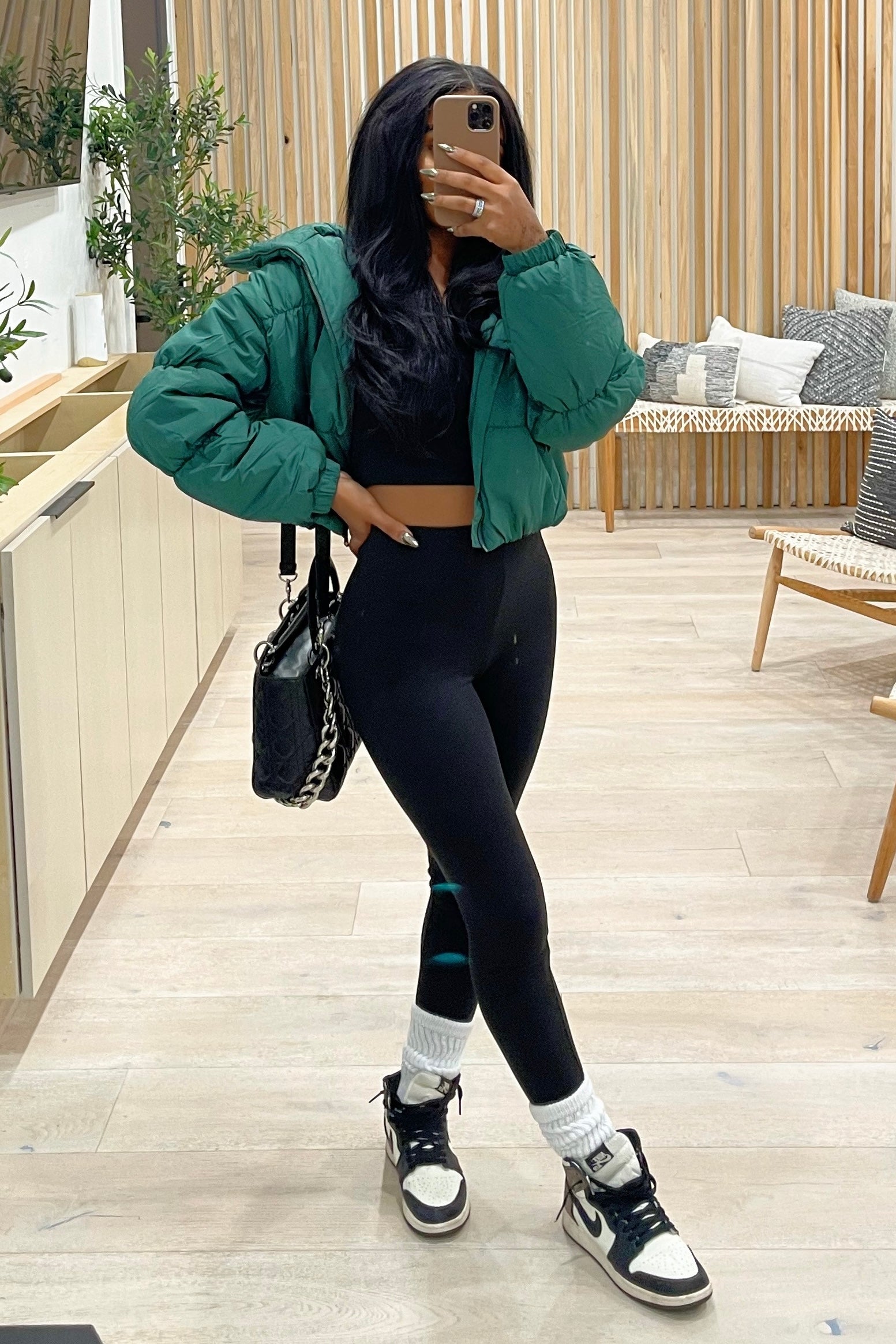 Koda Long Sleeve Crop Top Legging Set (black) – Shop Israella