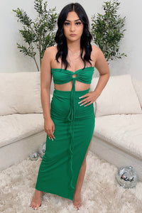 Ibiza Maxi Skirt Set (Green)