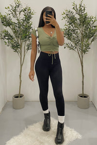 Alea Crop Top (Olive Green)