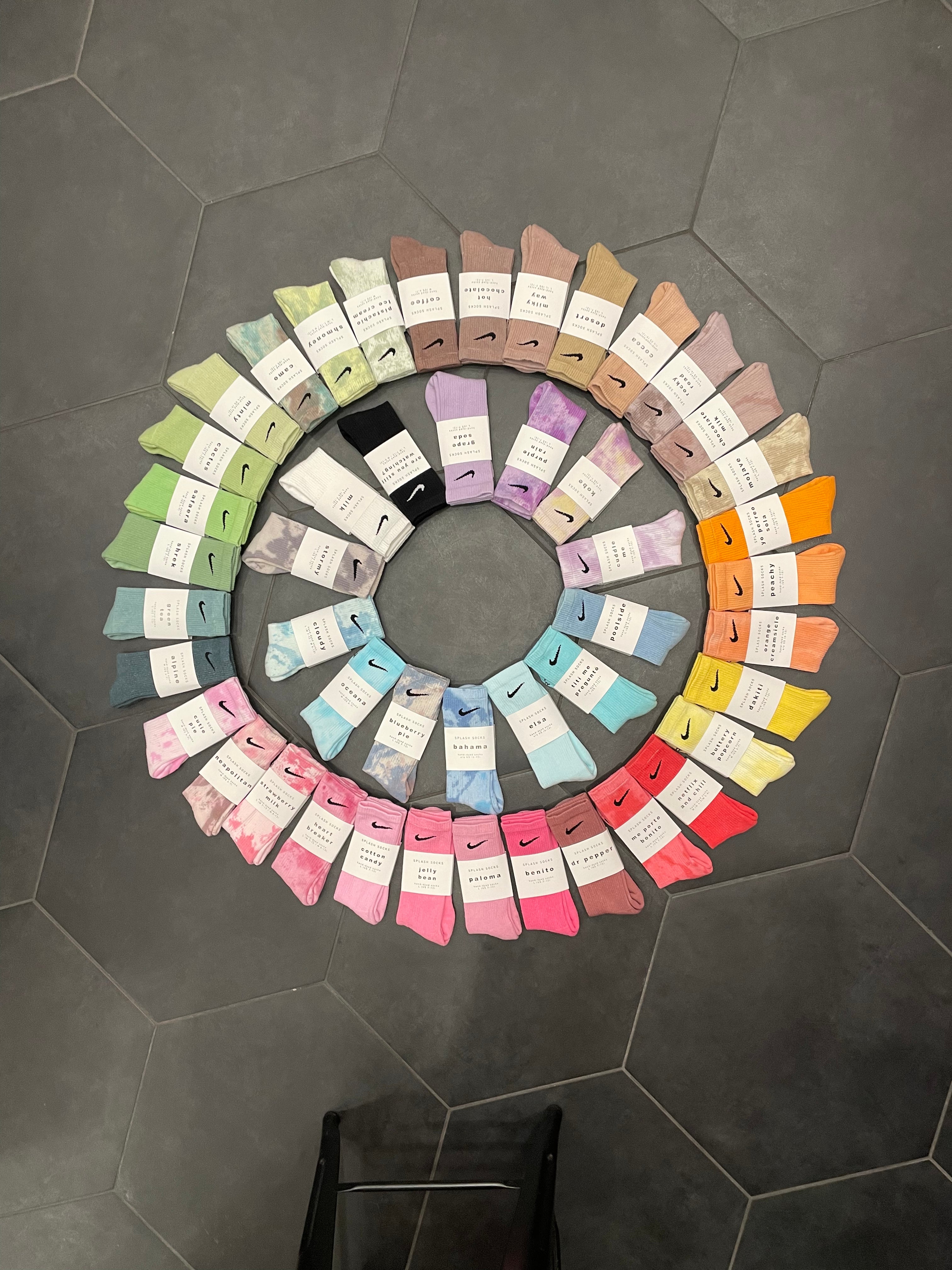 Splash Socks Single Pairs (50 Colors - 1 Pair)