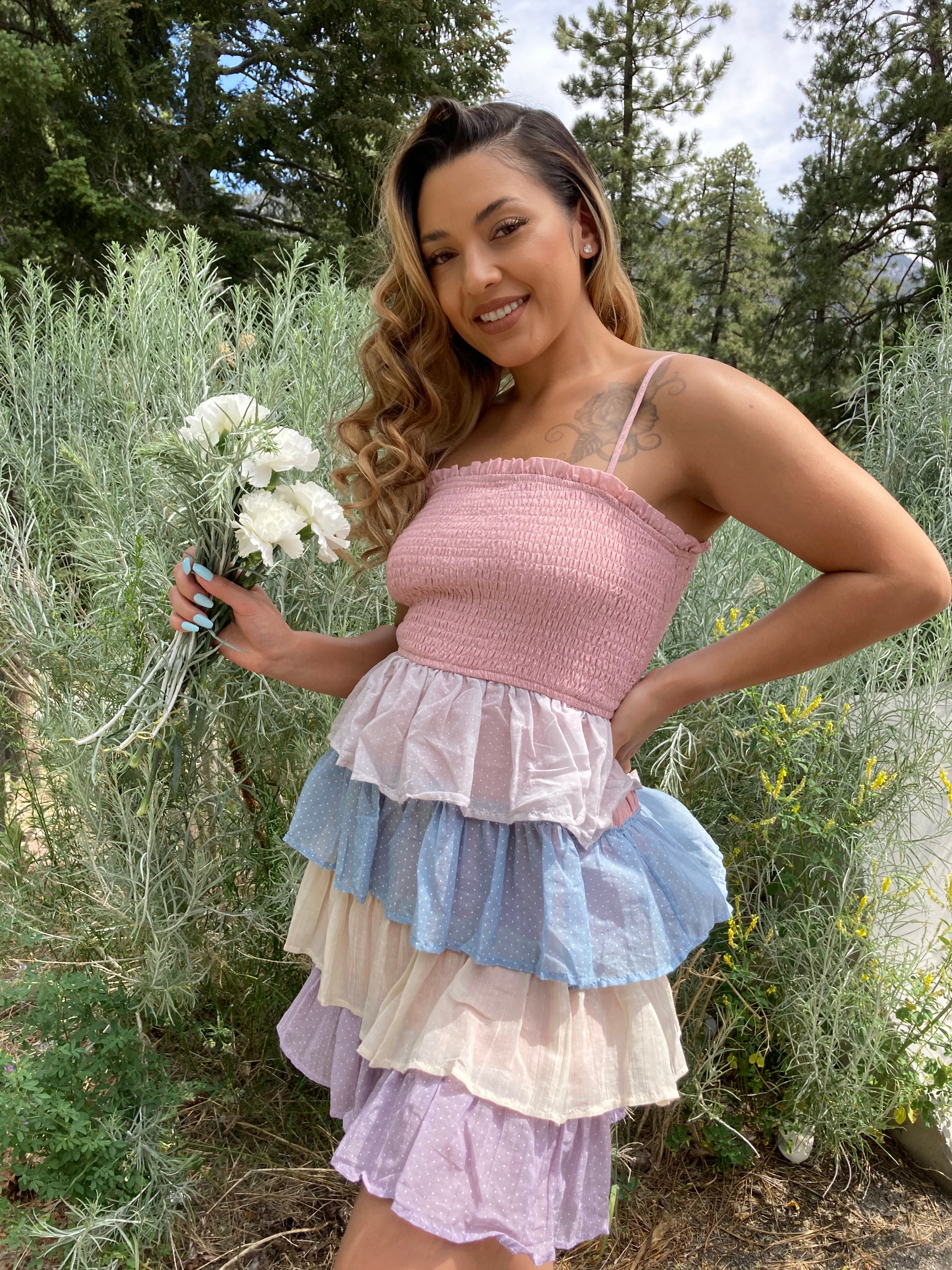 Spring Dress (Pastel Multi-color)
