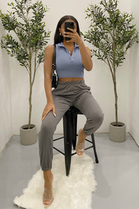 Tati Crop Top (Blue)