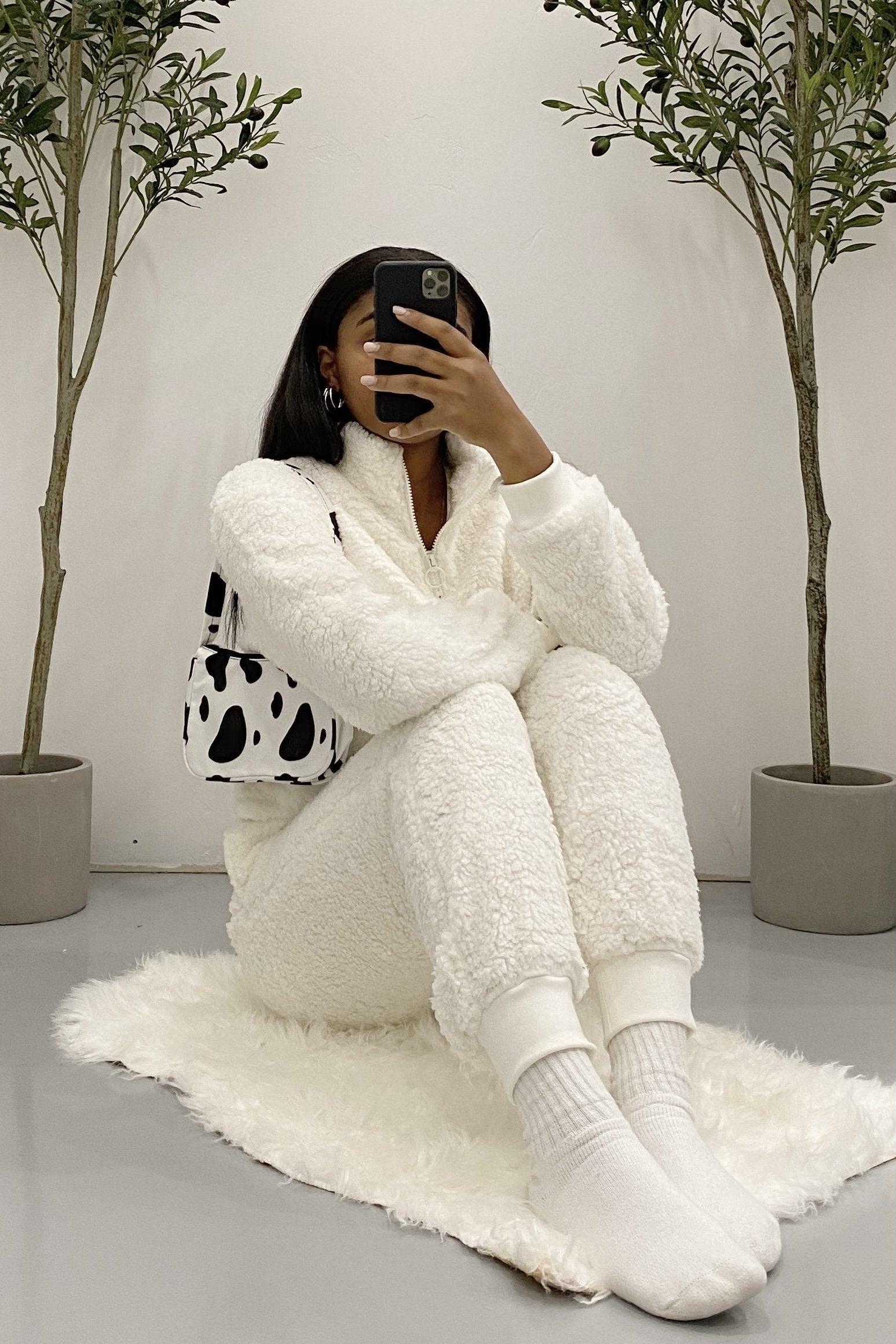 Teddy Sherpa Set (White)
