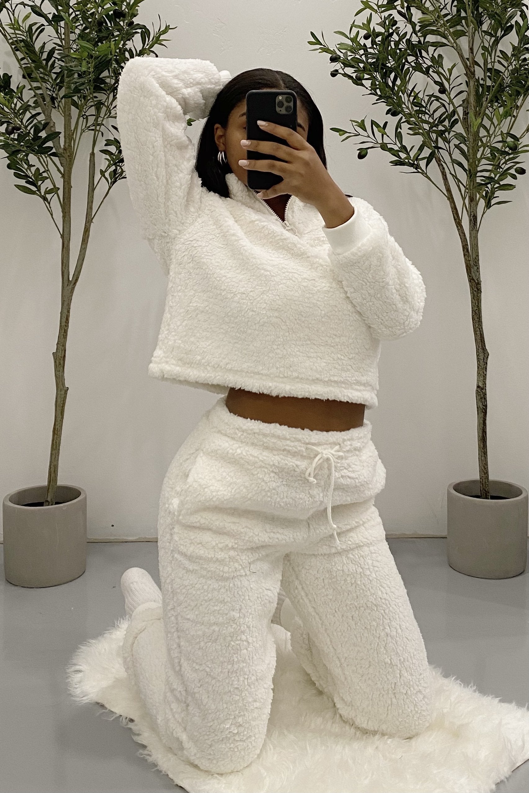 Teddy Sherpa Set (White)