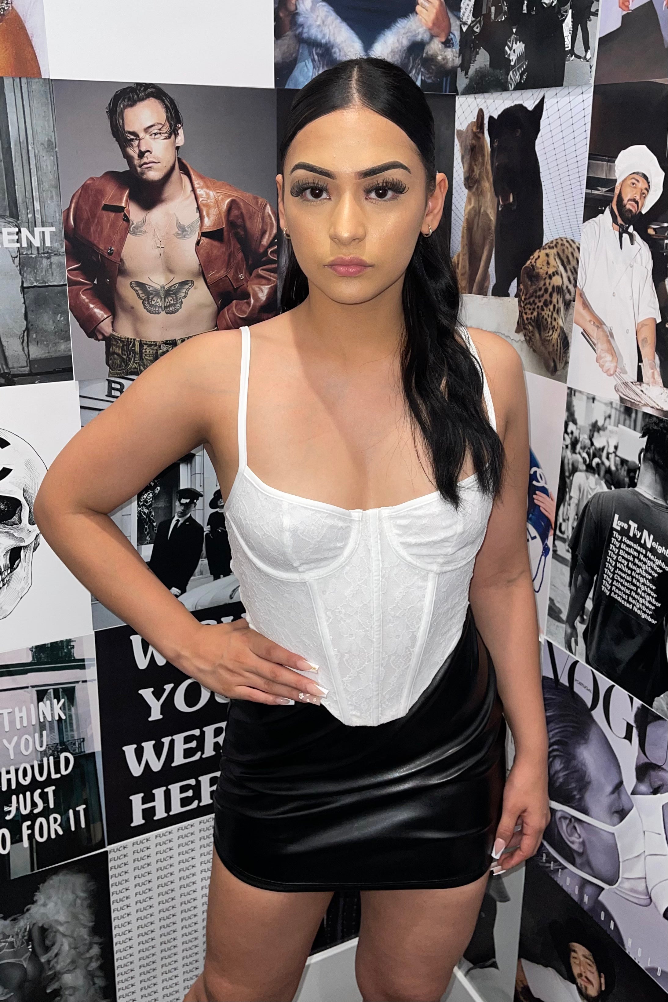 Yana Lace Bustier Top (White)