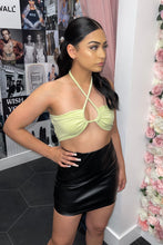 Load image into Gallery viewer, Squeeze Me Halter Top (Avocado Green)