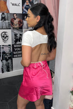 Load image into Gallery viewer, Kia Mini Satin Skirt (Pink)