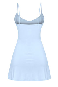 Jessica Mini Dress with Shorts (Blue)