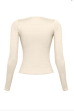 Load image into Gallery viewer, Cara Long Sleeve Round Neck Top (Beige)