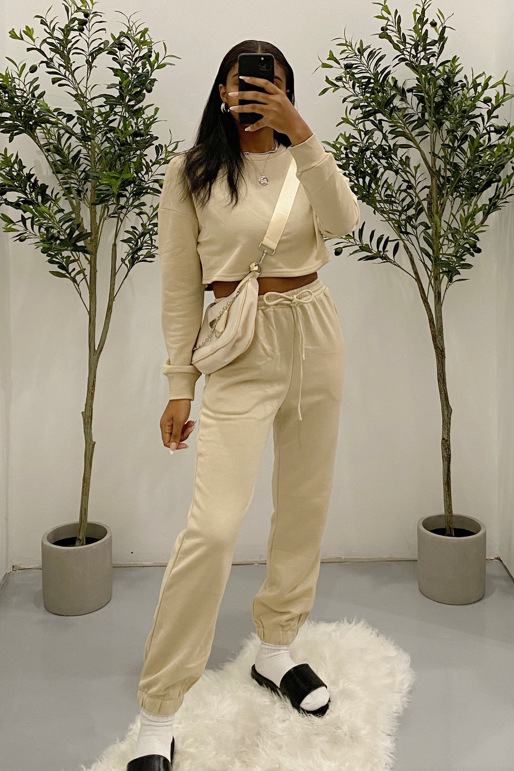 Ayla Cropped Sweater (Tan)