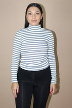 Load image into Gallery viewer, Kallen Stripe Turtleneck (White)