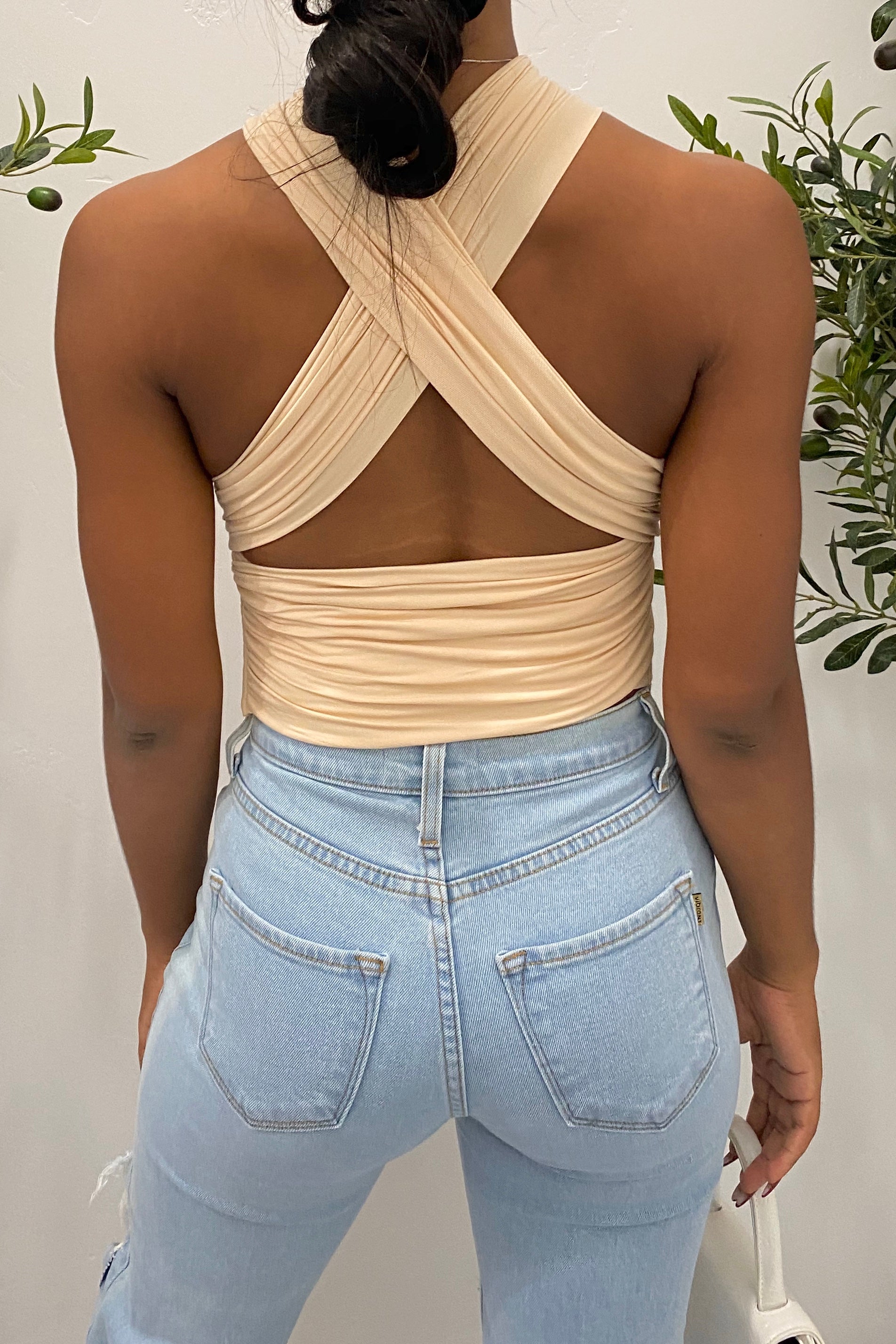 Lera Wrap Top (Creamy Beige)