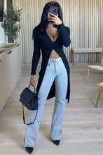Load image into Gallery viewer, Mercy Button Down Sweater Dress (Black)