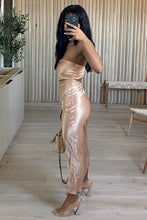 Load image into Gallery viewer, Love Satin Maxi Dress (Nude)