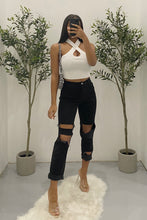 Load image into Gallery viewer, Kamora Knit Crop Top (White)