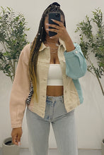 Load image into Gallery viewer, Aaliyah Denim Jacket (Beige Multi-color)