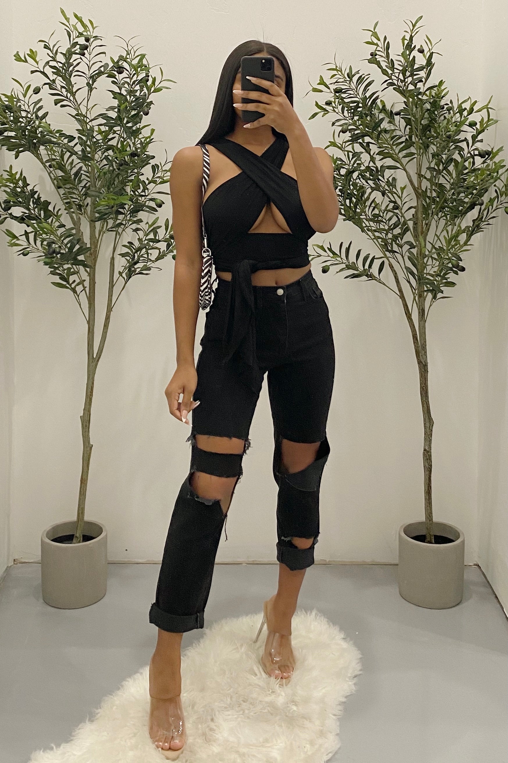 Lera Wrap Top (Black)