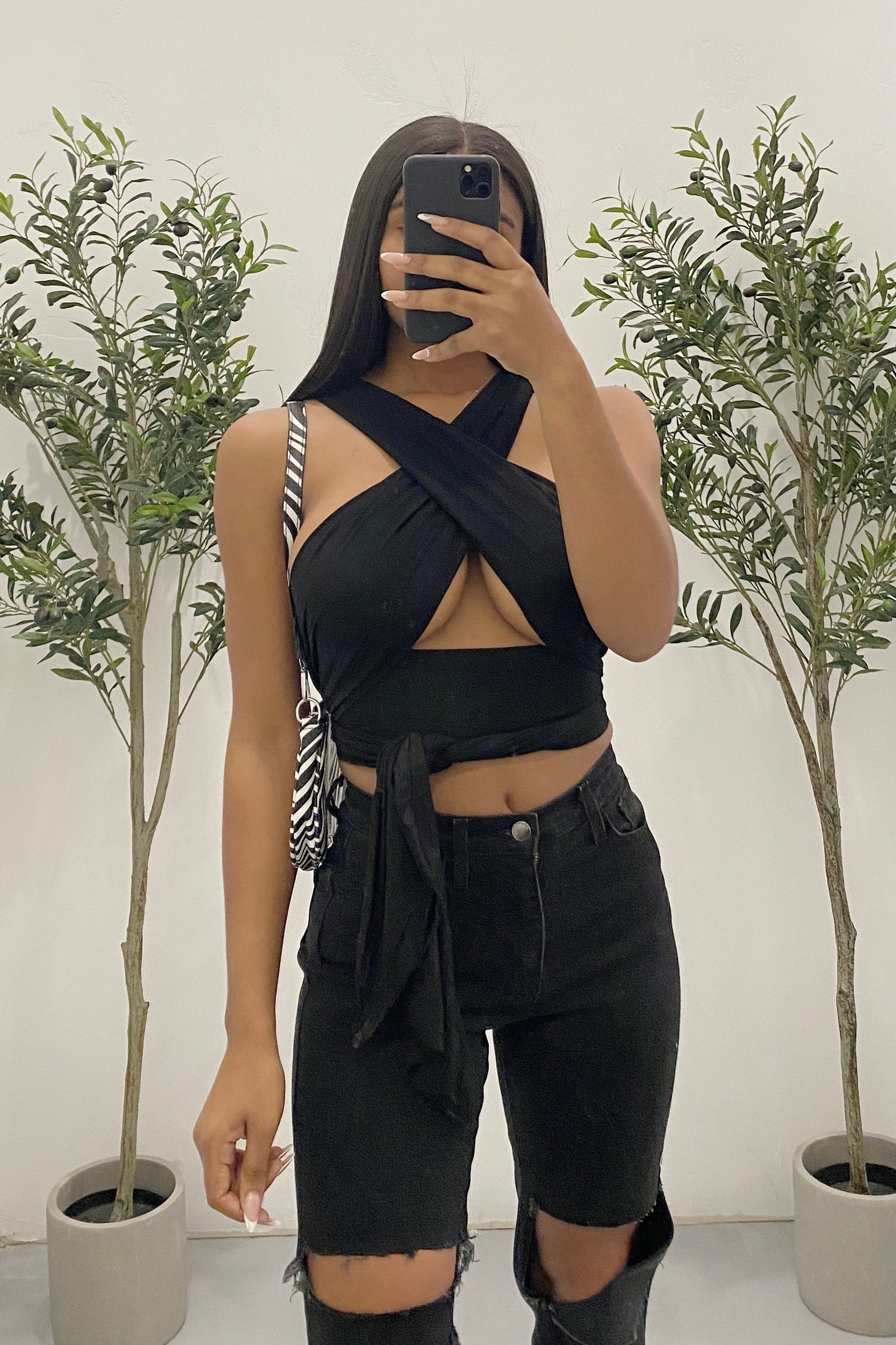 Lera Wrap Top (Black)