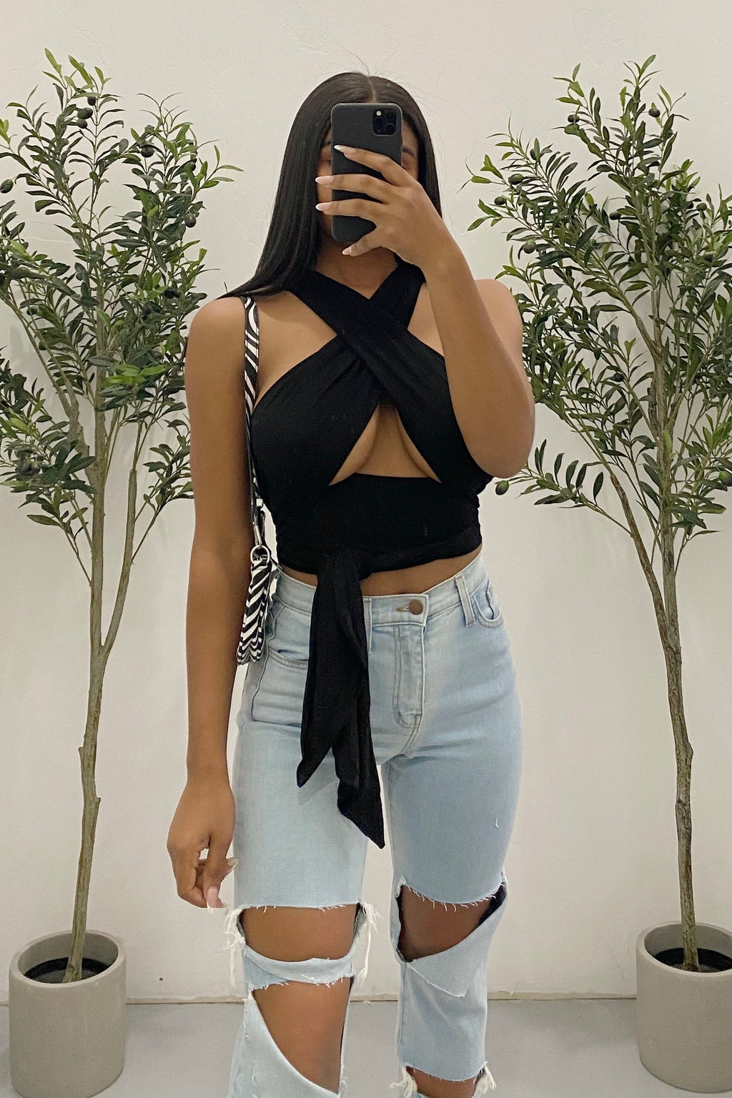 Lera Wrap Top (Black)