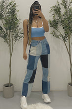 Load image into Gallery viewer, TLC Patch Jeans (Denim Multi-color)
