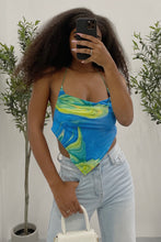 Load image into Gallery viewer, Rollin Crop Top (Blue/Green)